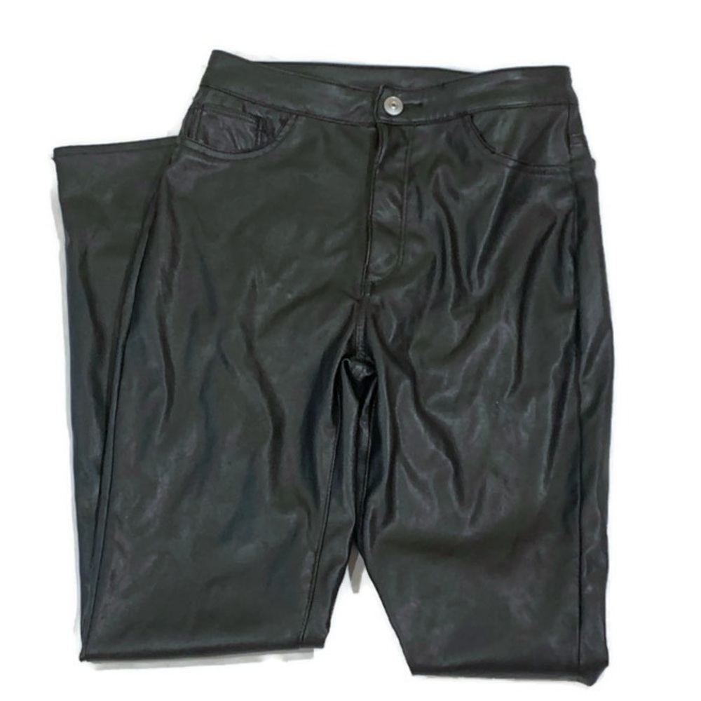 🎇 3 for 15: Divided Black Pleather Jeans